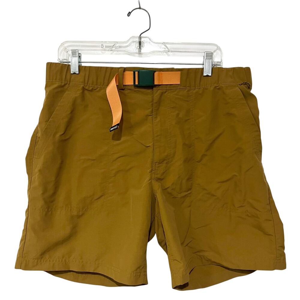 REI Co-op Sahara Amphib Shorts Mens L Clay Brown Belted Outdoor Hiking 6"